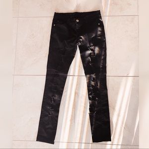 Black ripped jeans